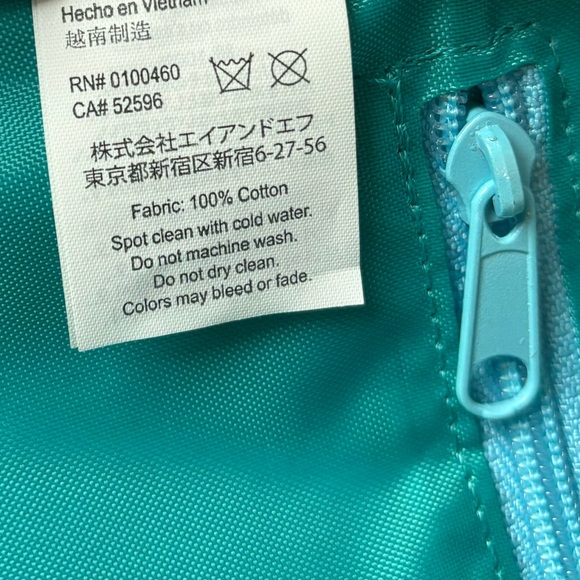 Kavu Rope Sling Bag Backpack Beige Teal/Brown Triangle Geometric Mini Specks - Picture 5 of 8